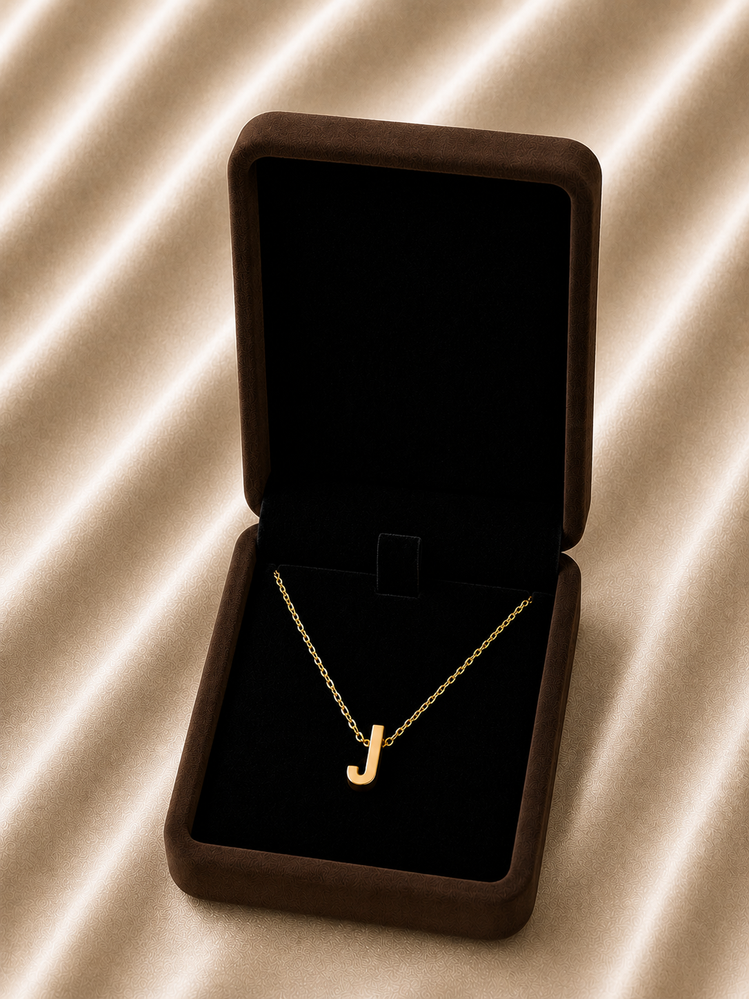 Collier Fraternité – Initiale J | Acier Inoxydable or