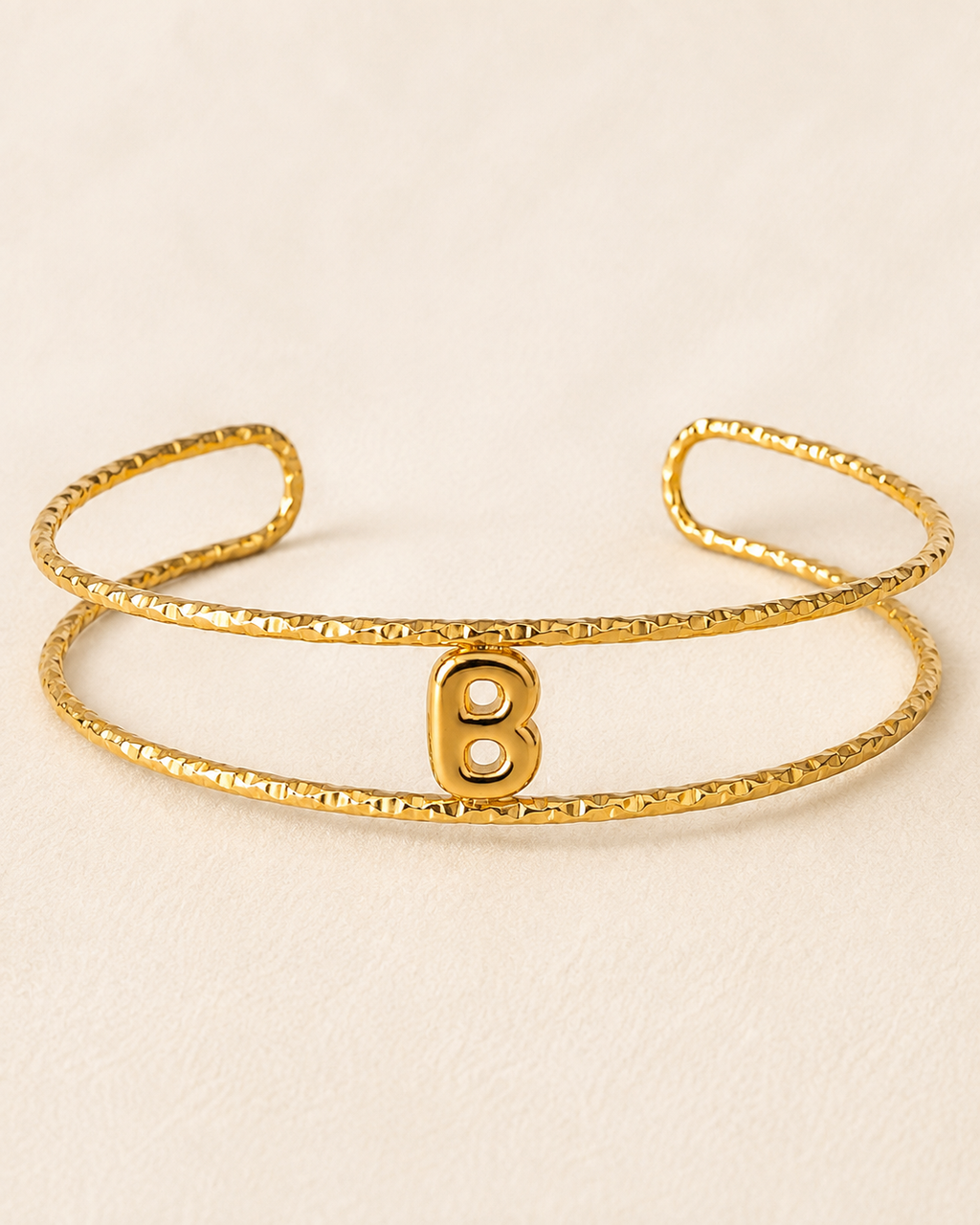 Bracelet Initiale Femme Doré Acier Inoxydable – Courage NNO