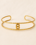 Bracelet Initiale Femme Doré Acier Inoxydable – Courage NNO