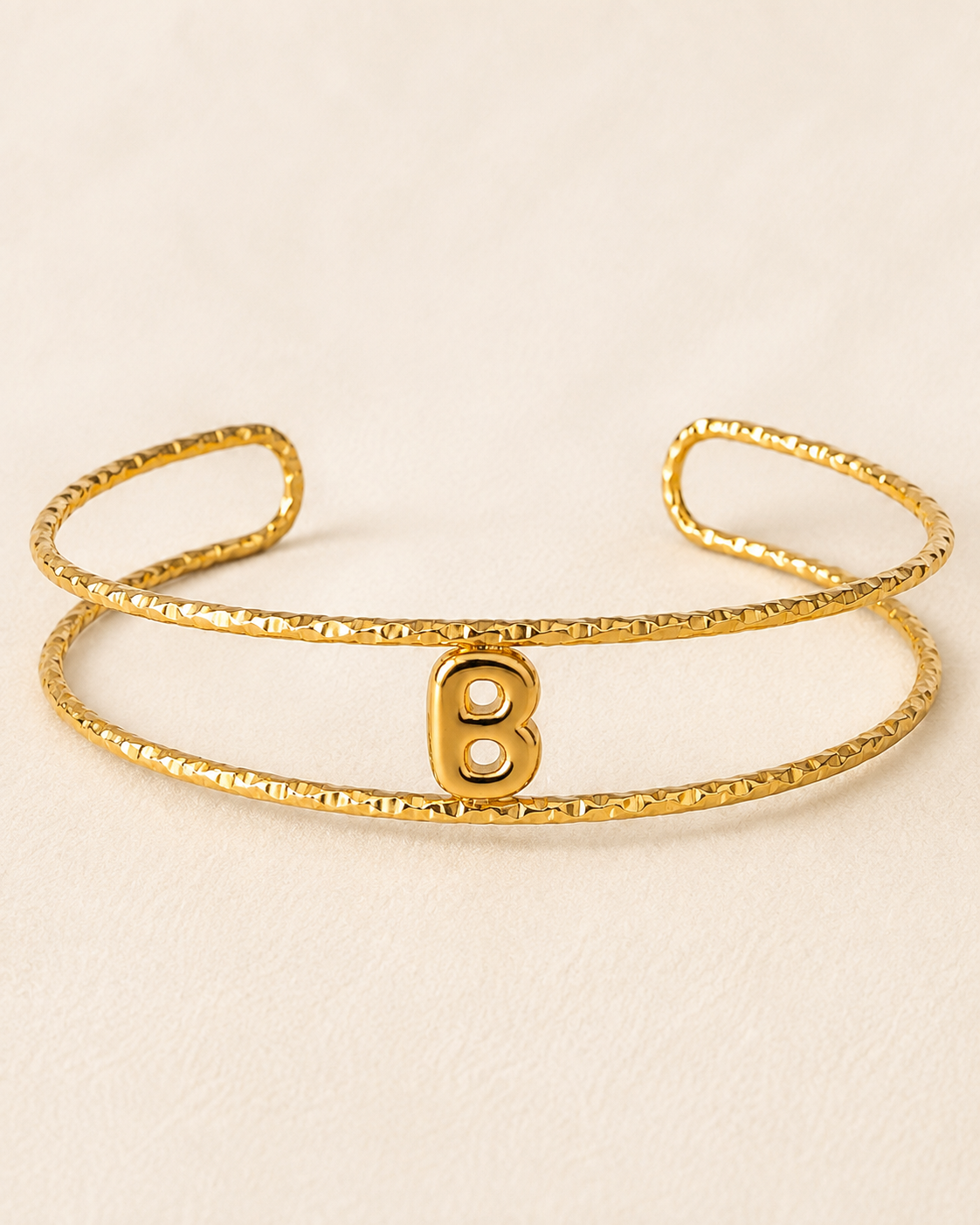 Bracelet Initiale Femme Doré Acier Inoxydable – Courage NNO