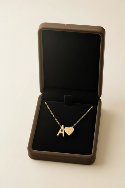 Collier Union – Initiale A & Cœur