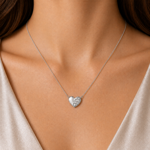 Collier Cœur en Acier Inoxydable – Harmonie