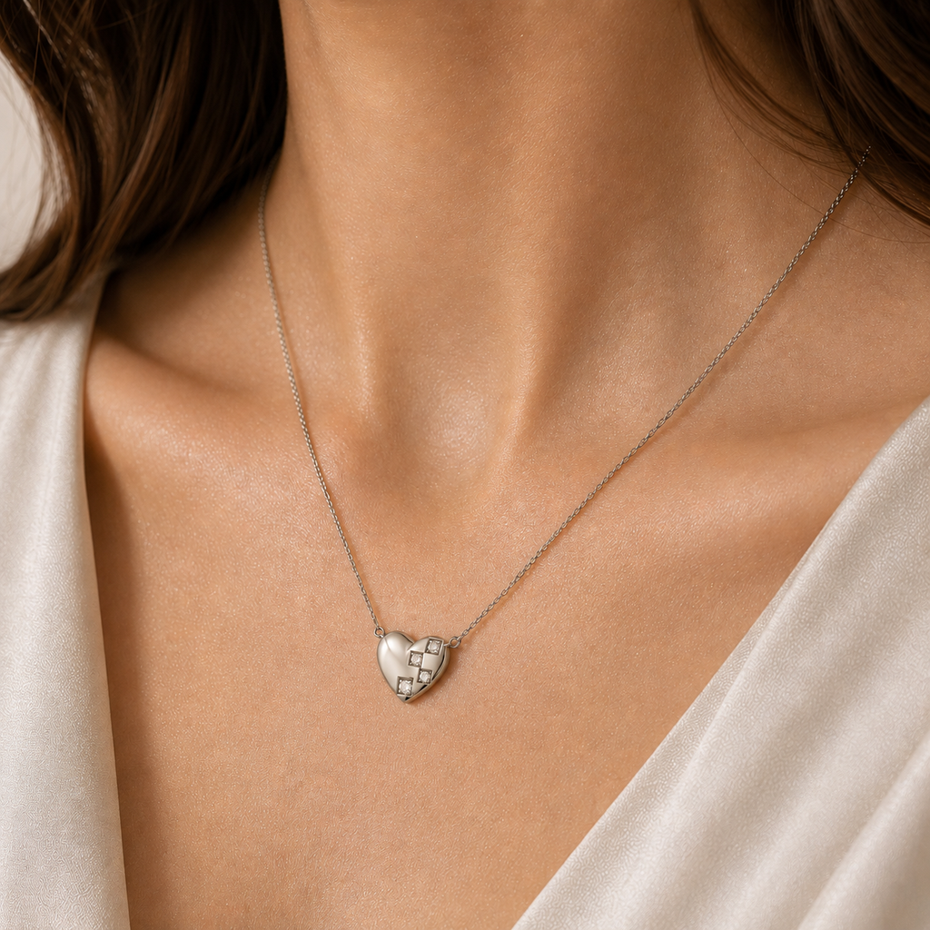 Collier Cœur en Acier Inoxydable – Harmonie
