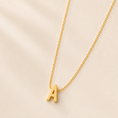 Collier Fraternité – Initiale A | Acier Inoxydable or