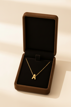 Collier Initiale en Acier Inoxydable Or – Fraternité