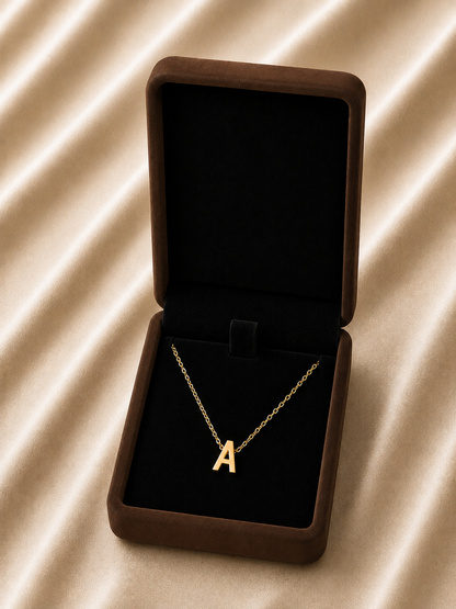 Collier Fraternité – Initiale A | Acier Inoxydable or