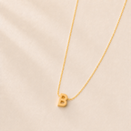 Collier Initiale en Acier Inoxydable Or – Fraternité