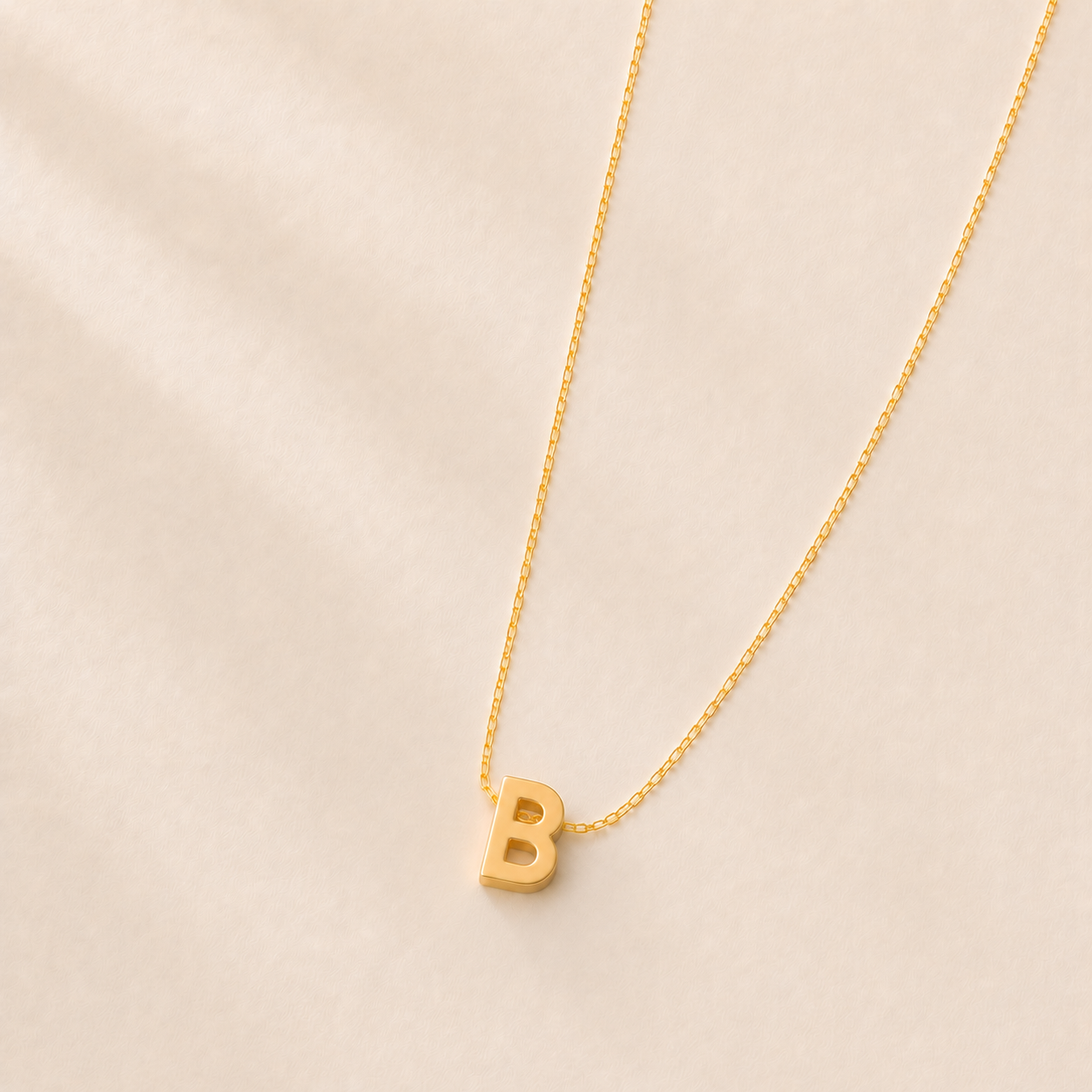 Collier Initiale en Acier Inoxydable Or – Fraternité