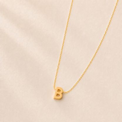 Collier Fraternité – Initiale B | Acier Inoxydable or