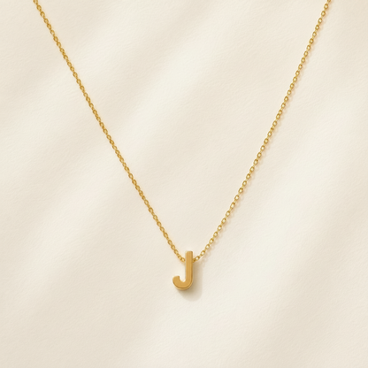 Collier Fraternité – Initiale J | Acier Inoxydable or