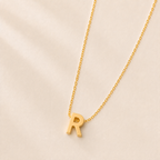 Collier Initiale en Acier Inoxydable Or – Fraternité