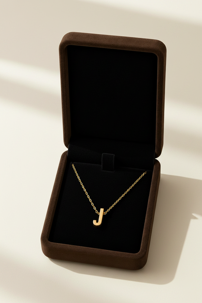Collier Fraternité – Initiale J | Acier Inoxydable or