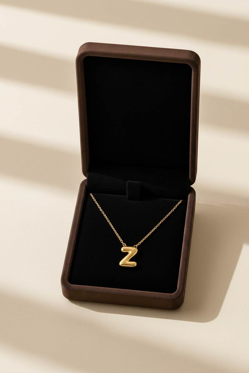 Collier Initiale en Acier Inoxydable – Essence