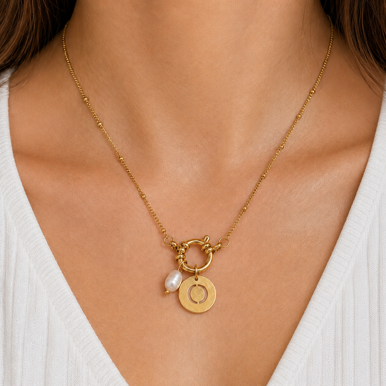 Collier Initiale en Acier Inoxydable – Espoir