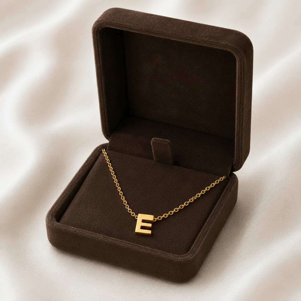 Collier Initiale en Acier Inoxydable – Renaissance
