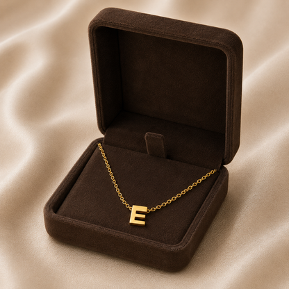 Collier Renaissance – Initiale E | Acier Inoxydable