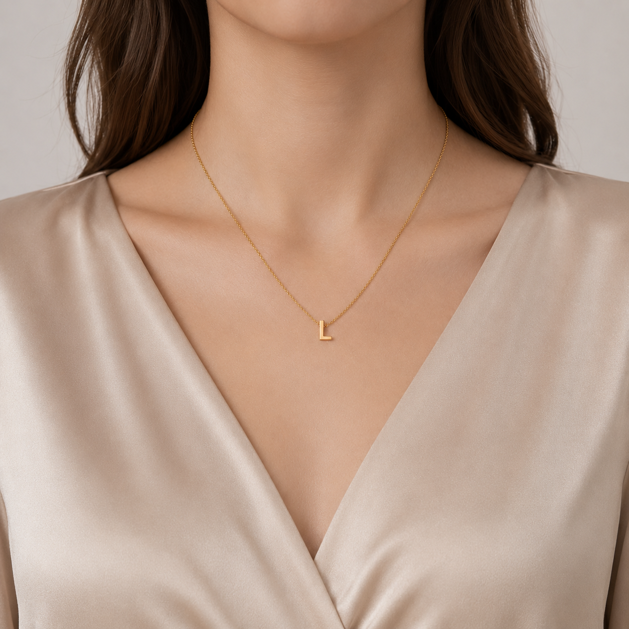 Collier Renaissance – Initiale L | Acier Inoxydable