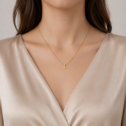 Collier Renaissance – Initiale L | Acier Inoxydable