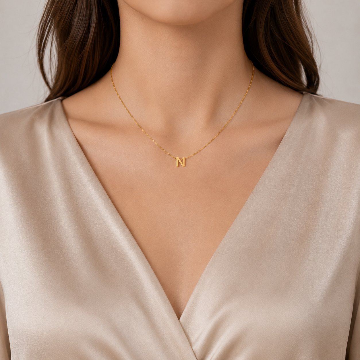 Collier Renaissance – Initiale N | Acier Inoxydable