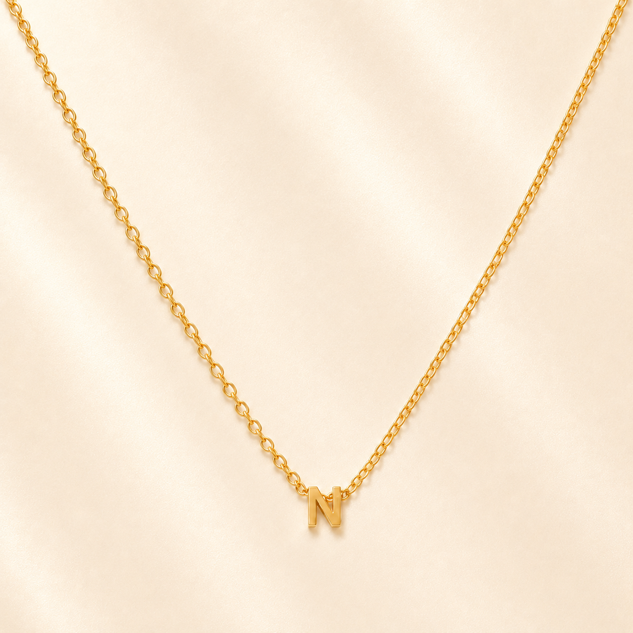Collier Renaissance – Initiale N | Acier Inoxydable