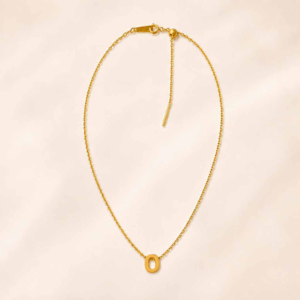 Collier Initiale en Acier Inoxydable – Renaissance