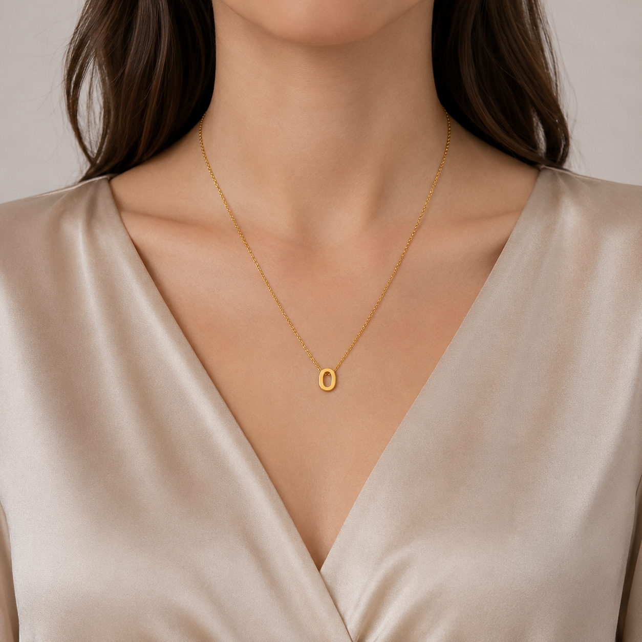 Collier Renaissance – Initiale O | Acier Inoxydable