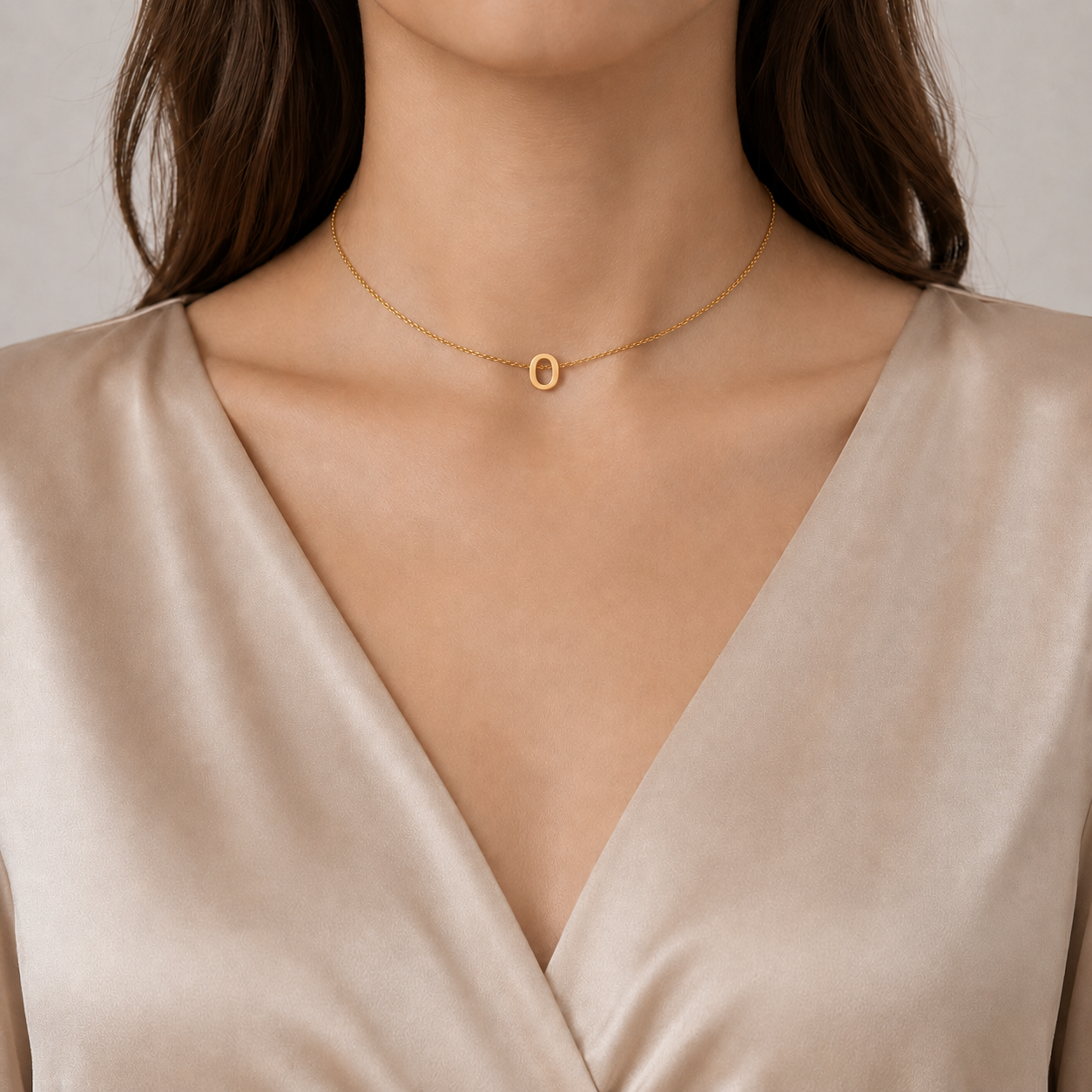 Collier Initiale en Acier Inoxydable – Renaissance
