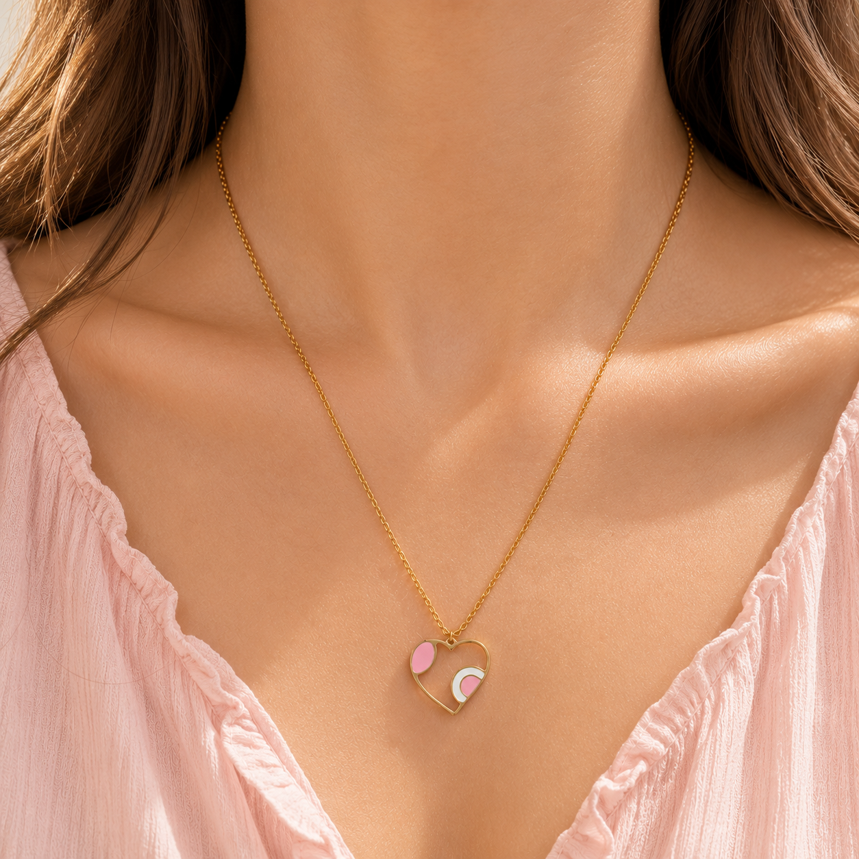 Collier Cœur en Acier Inoxydable – Amour