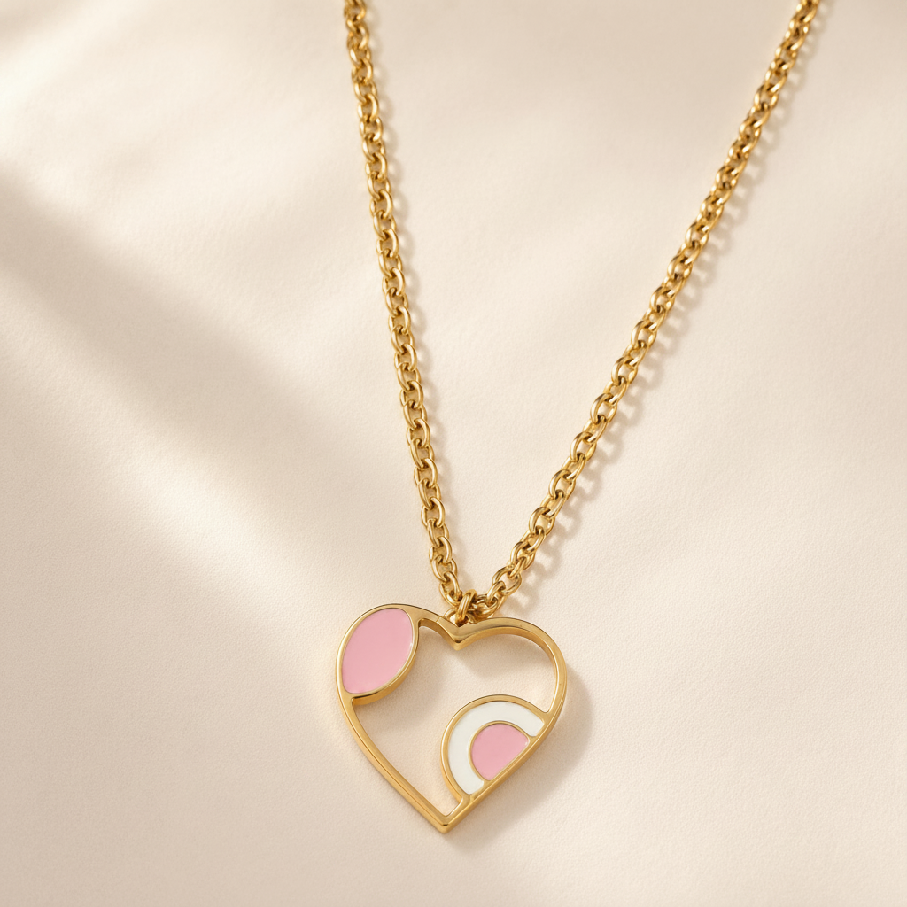 Collier Cœur en Acier Inoxydable – Amour