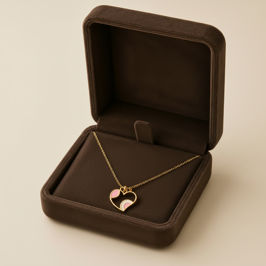 Collier Cœur en Acier Inoxydable – Amour