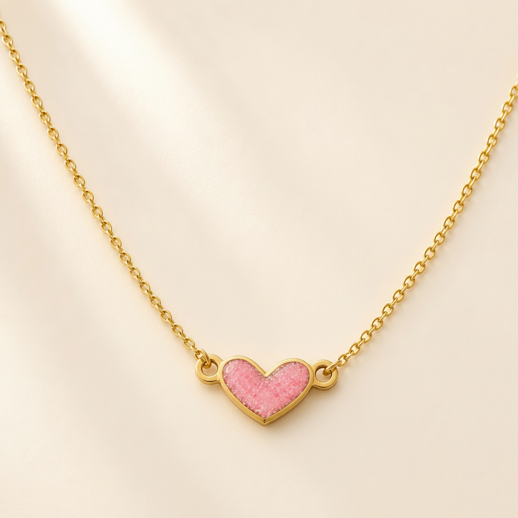 Collier Cœur en Acier Inoxydable – Famille