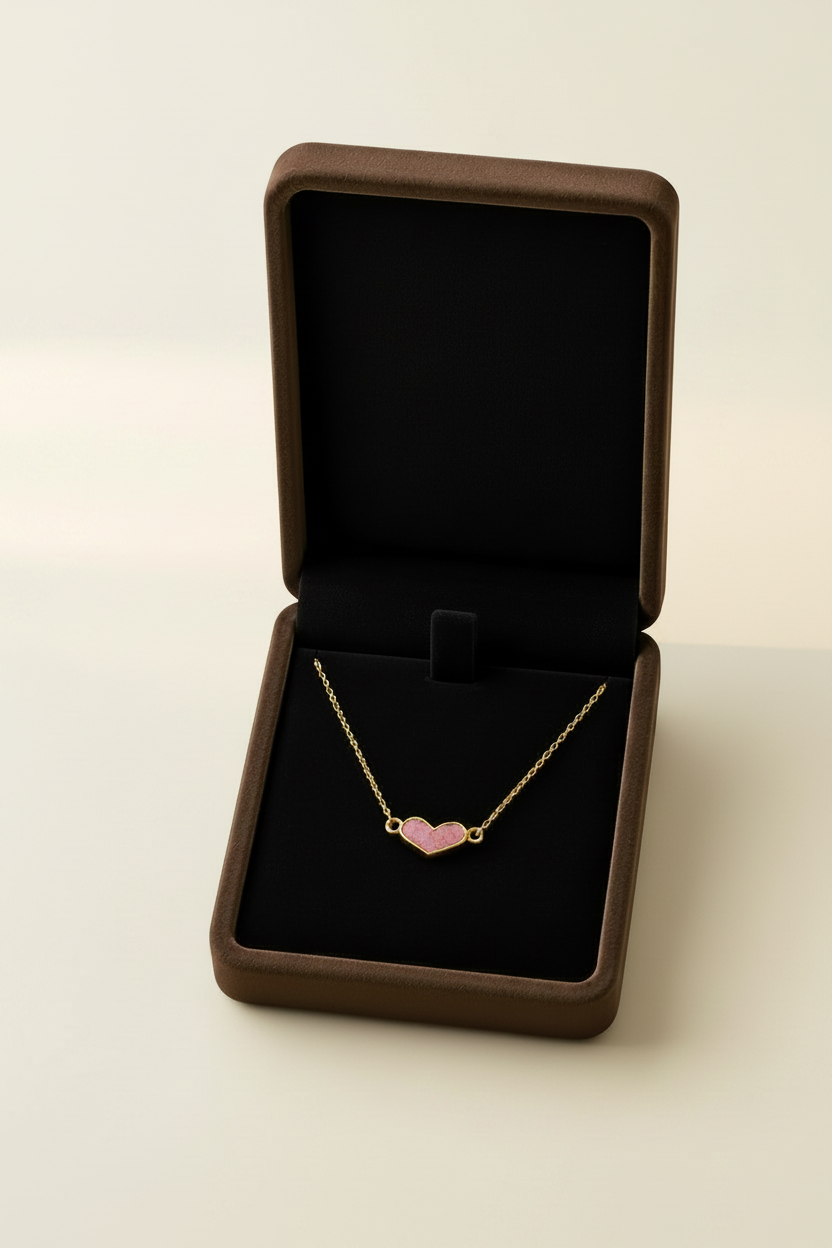 Collier Cœur en Acier Inoxydable – Famille