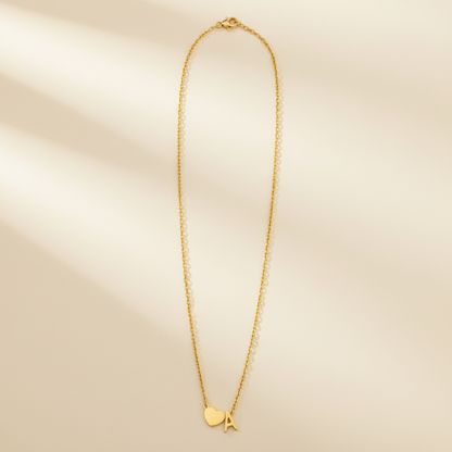 Collier Union – Initiale A & Cœur