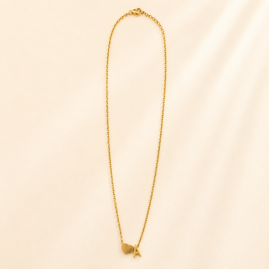 Collier Union – Initiale A & Cœur