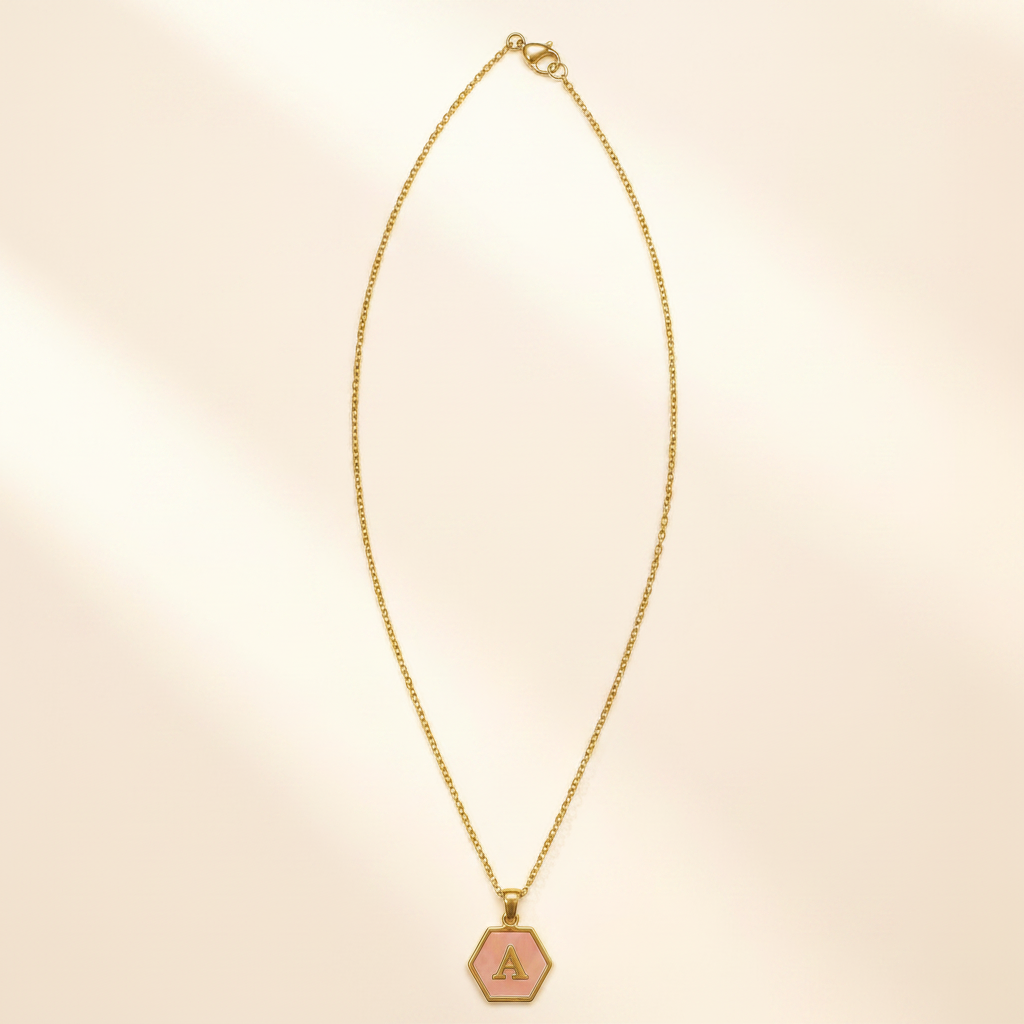 Collier Initiale en Acier Inoxydable – Aura