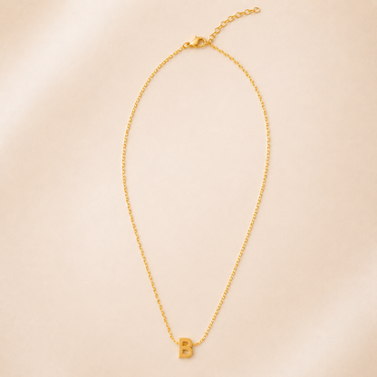 Collier Fraternité – Initiale B | Acier Inoxydable or