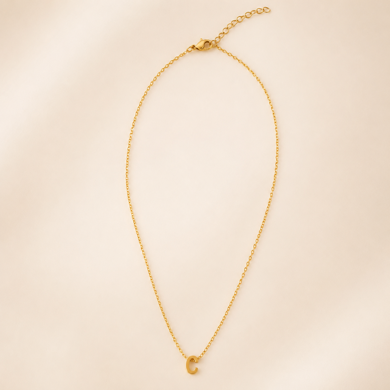 Collier Fraternité – Initiale C | Acier Inoxydable or