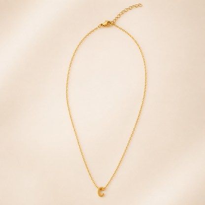 Collier Fraternité – Initiale C | Acier Inoxydable or
