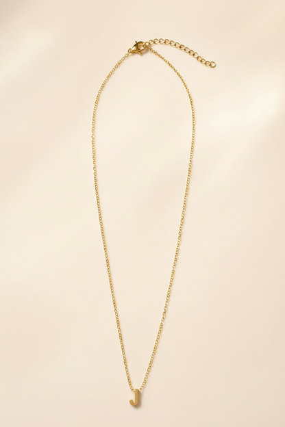 Collier Fraternité – Initiale J | Acier Inoxydable or