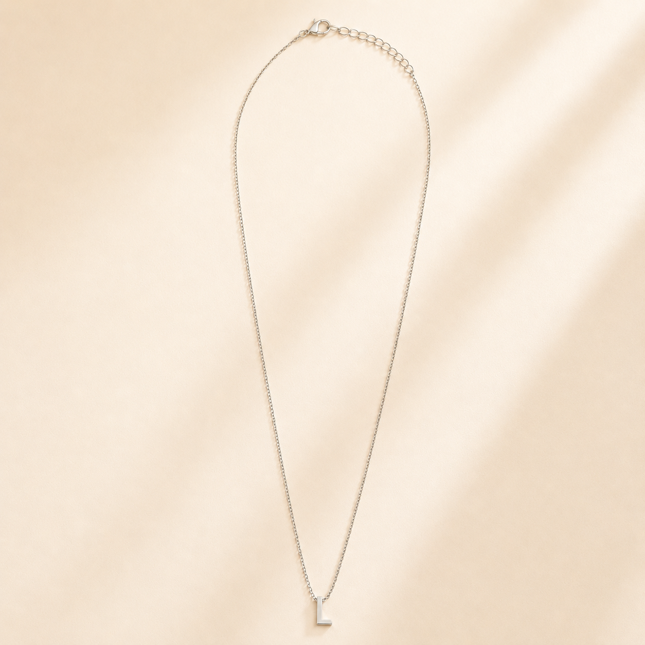 Collier Symbole – Initiale L | Acier Inoxydable Argent