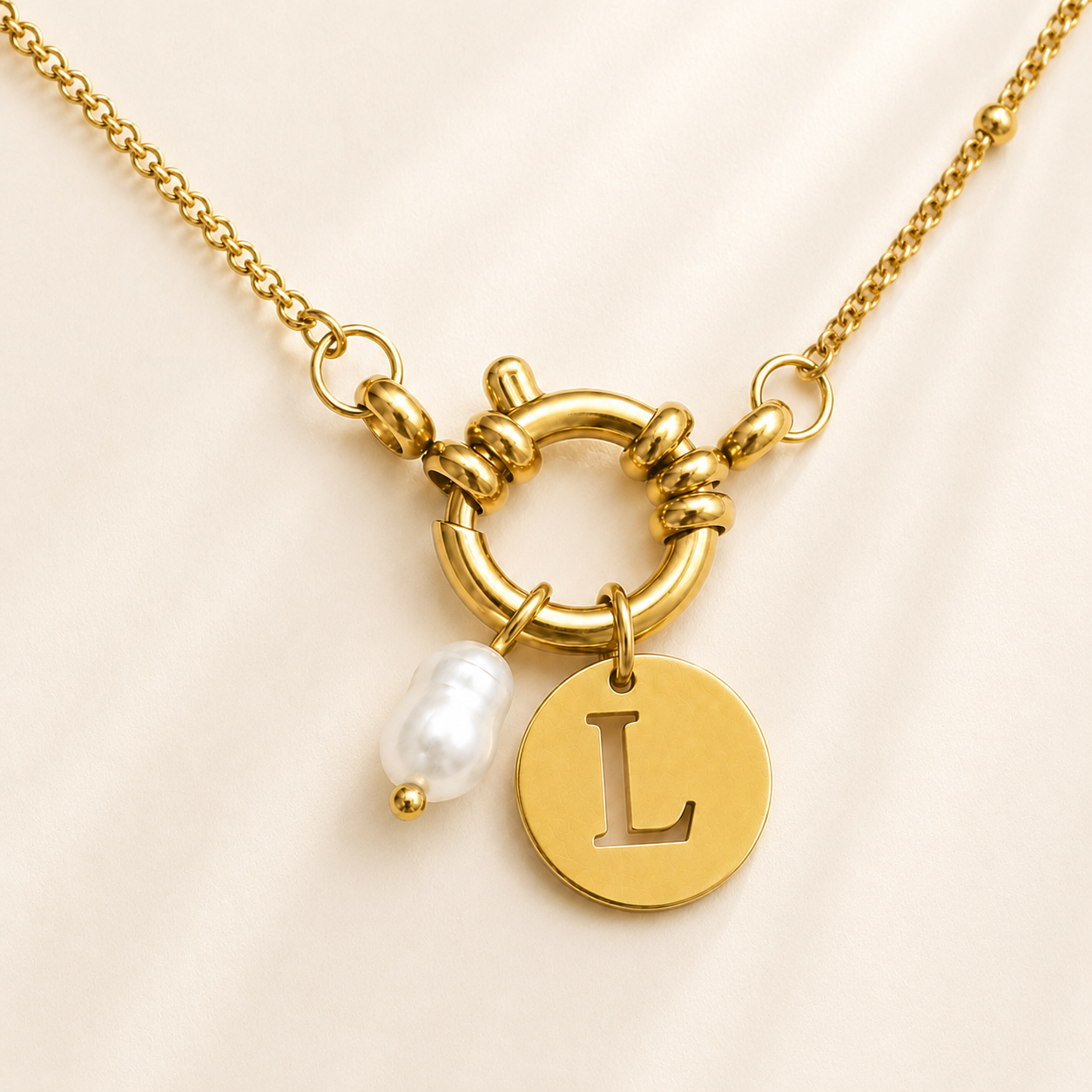 Collier Initiale en Acier Inoxydable – Espoir