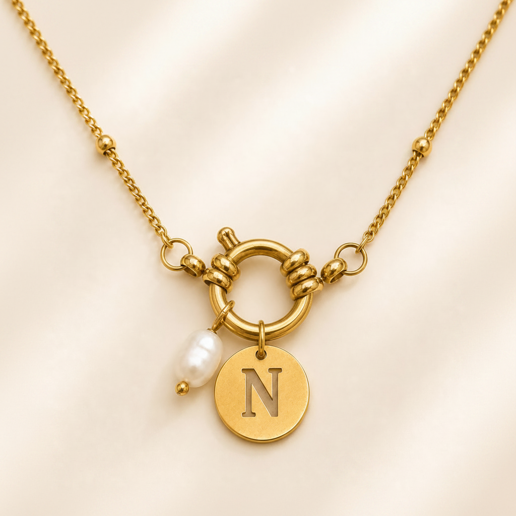 Collier Initiale en Acier Inoxydable – Espoir