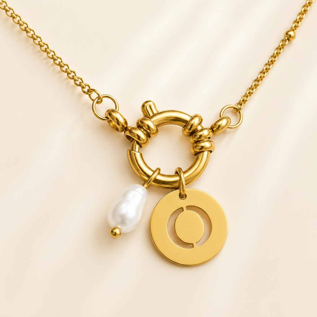 Collier Initiale en Acier Inoxydable – Espoir