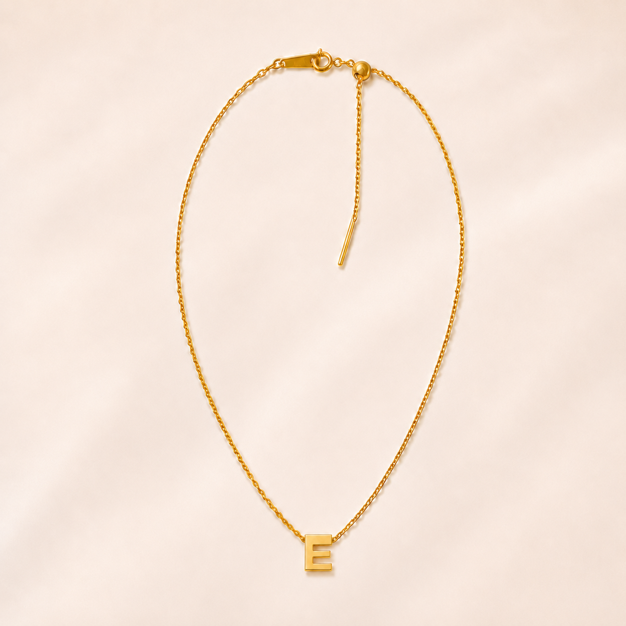 Collier Renaissance – Initiale E | Acier Inoxydable