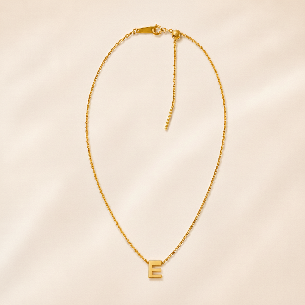 Collier Initiale en Acier Inoxydable – Renaissance
