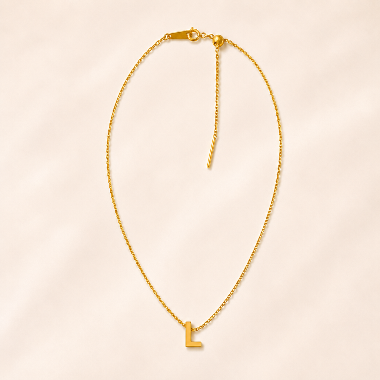 Collier Renaissance – Initiale L | Acier Inoxydable