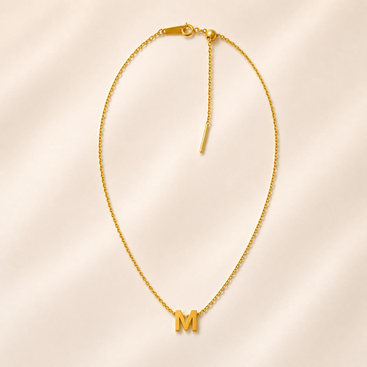 Collier Renaissance – Initiale M | Acier Inoxydable