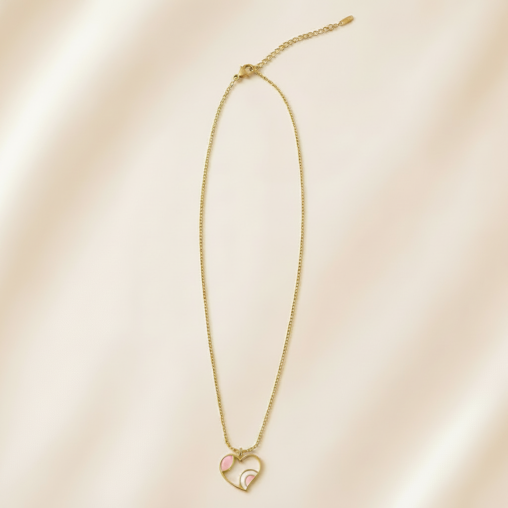 Collier Cœur en Acier Inoxydable – Amour