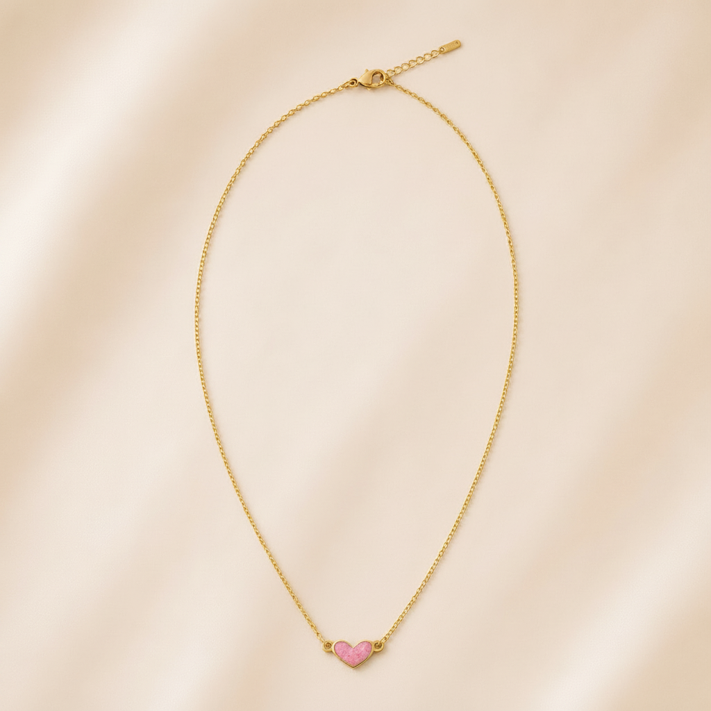 Collier Cœur en Acier Inoxydable – Famille