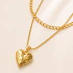 Pendentif cœur doré en acier inoxydable 316L